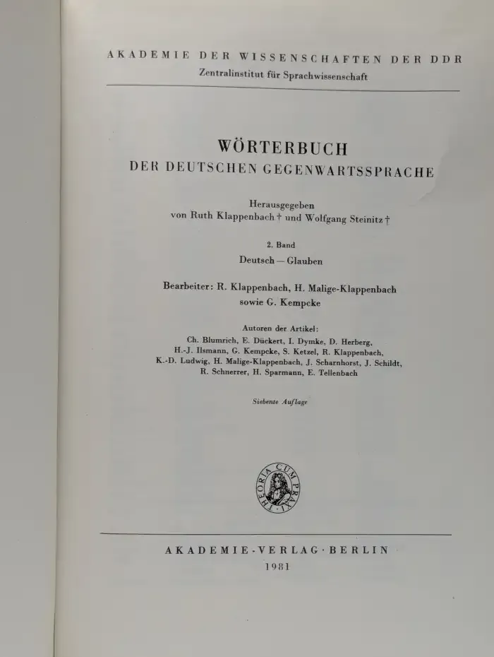 Worterbuch der deutschen Gegenwartssprache. Band 2