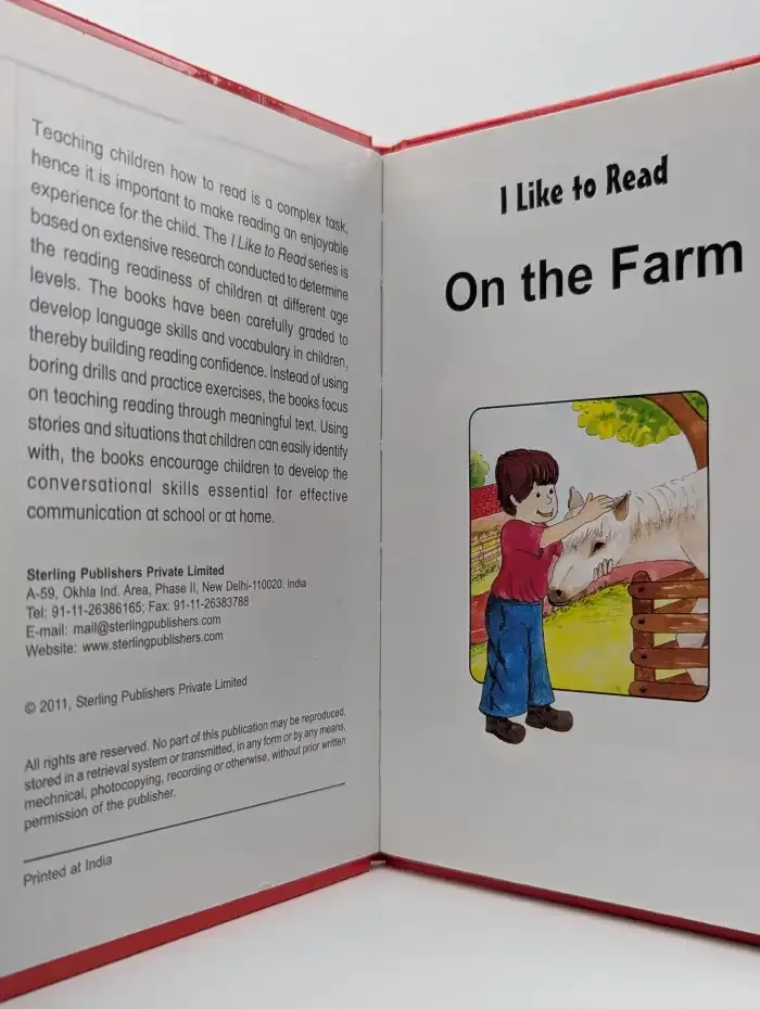 I Like To Read. On The Farm. Level 1