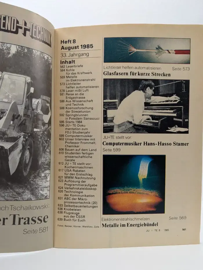 Jugend + Technik. Выпуск №8, 1985