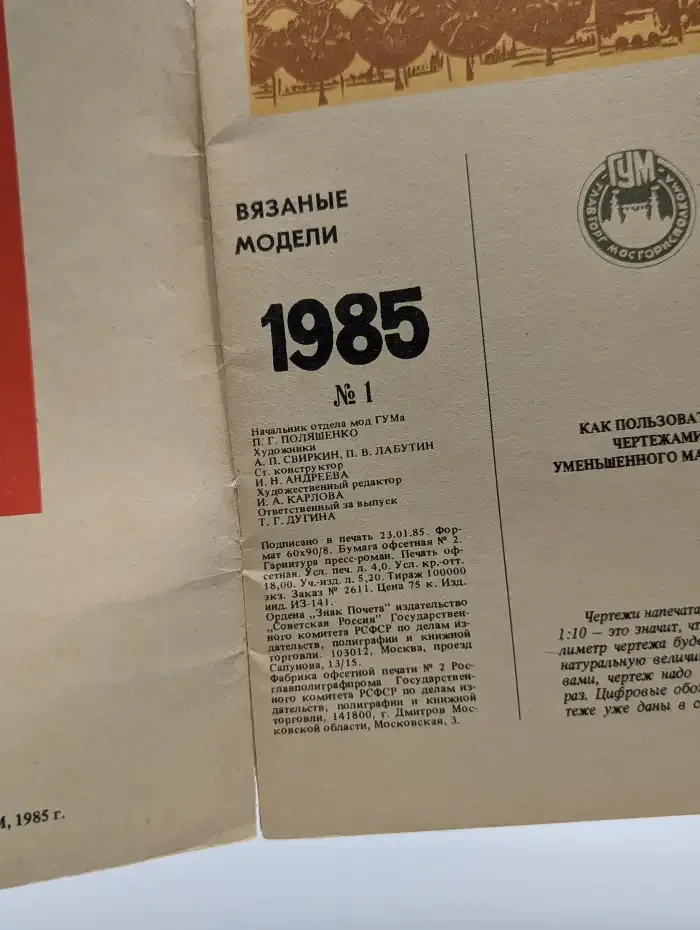 Модели ГУМа. Вязаные модели
