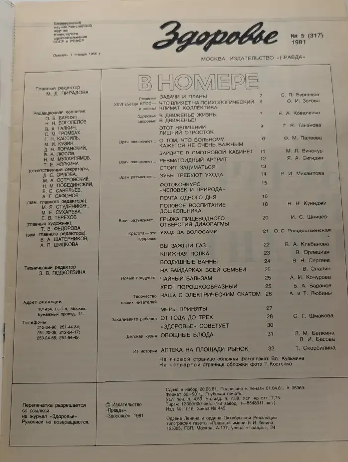 Здоровье. 05/1981