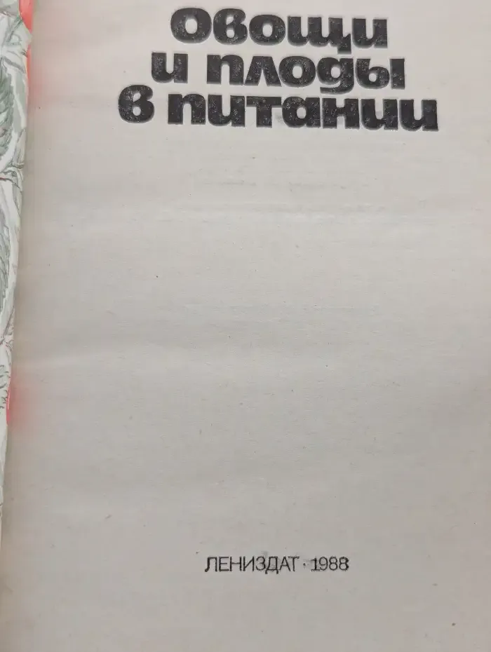 Овощи и плоды в питании