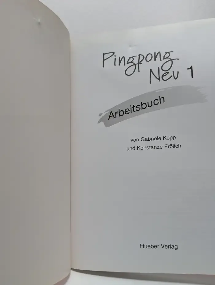 Pingpong Neu 1. Arbeitsbuch