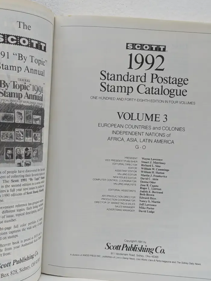 Standart Postage Stamp Catalogue 1992. Volume 3