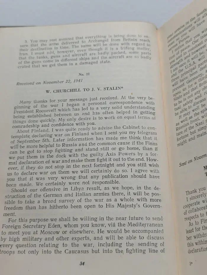 Correspondence Between the Chairman of the Council of Ministers of the USSR and the Presidents of the USA and the Prime Ministers of Great Britain During the Great Patriotic War of 1941-1945. Volume 2