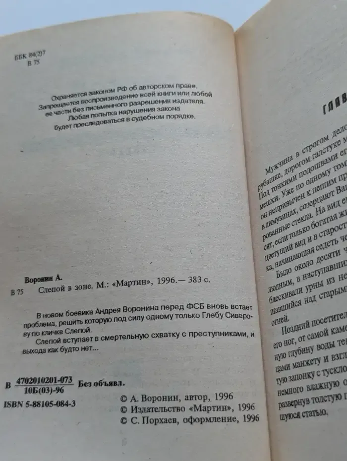 Слепой в зоне