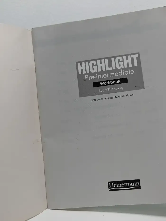 Highlight. Pre-intermediate. Workbook