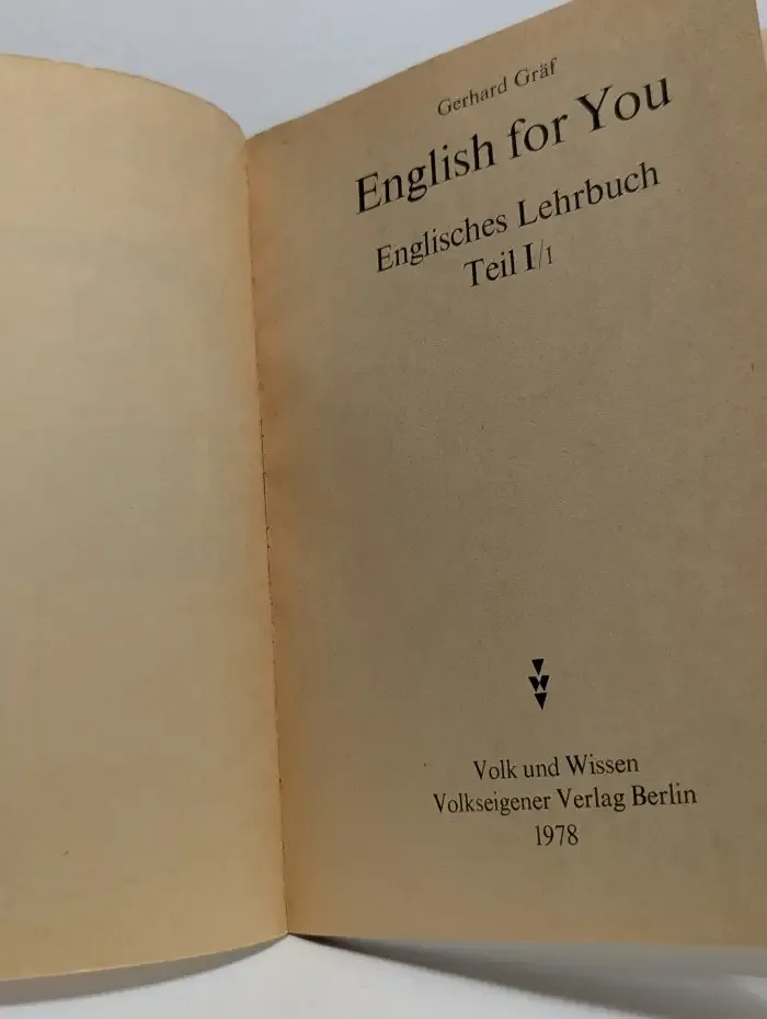 English for You. Englisches Lehrbuch. Teil 1