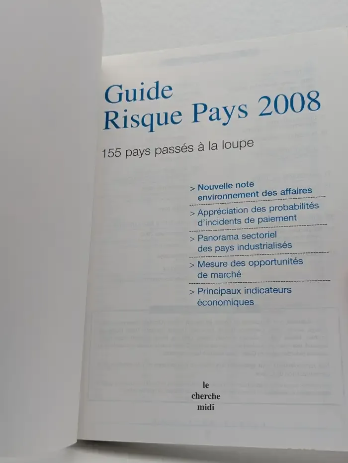 Guide Risque Pays 2008