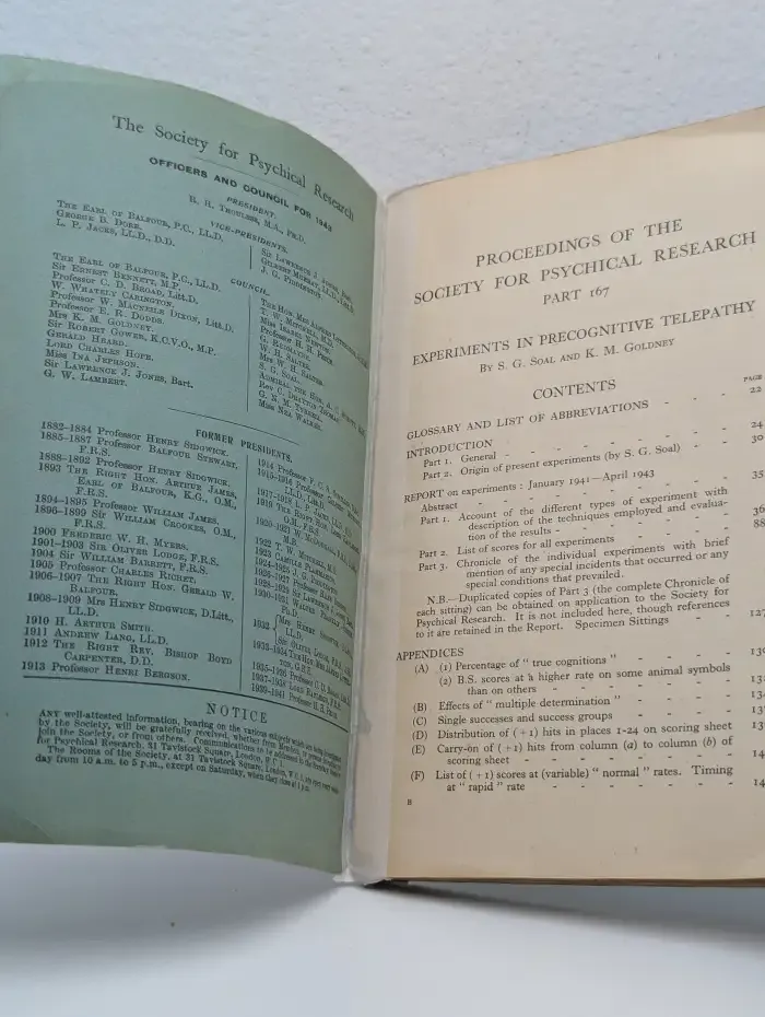 Proceedings of the Society for Psychical Research