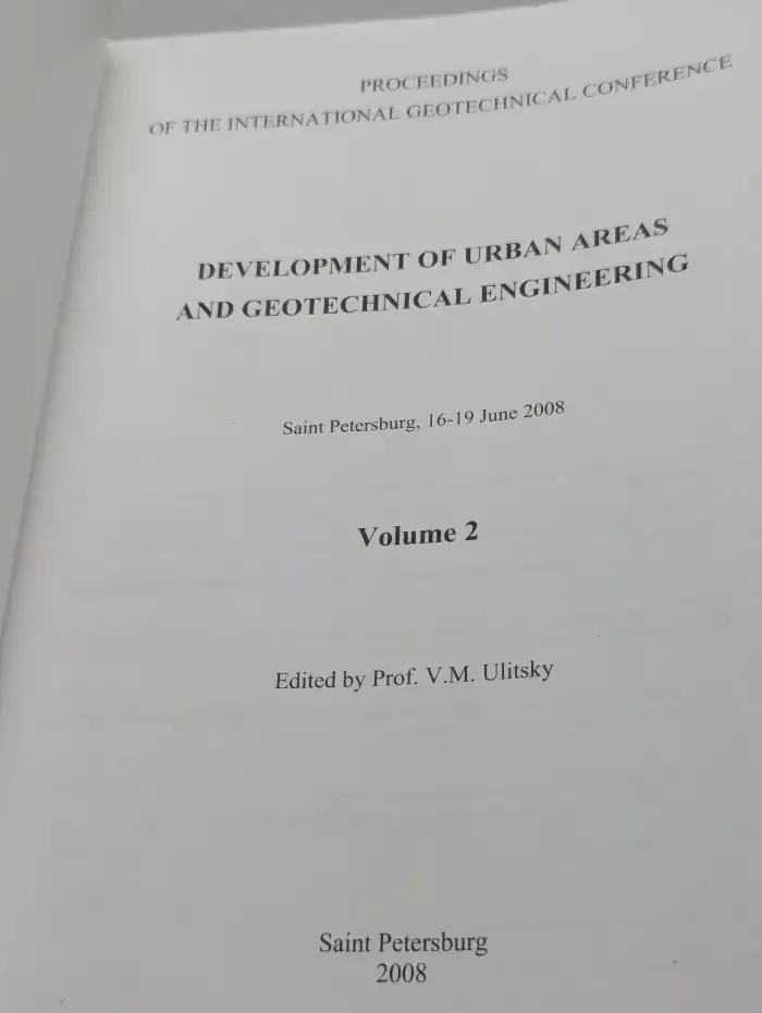 Development of Urban Areas and Geotechnical Engineering, Volume 2