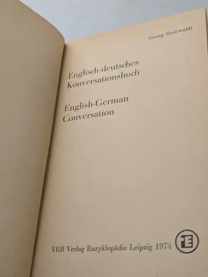 Englisch - deutsches Konversationsbuch