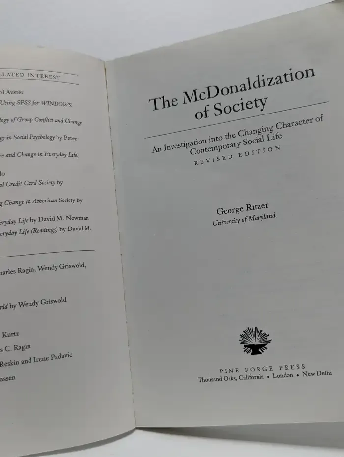 The McDonaldization of Society