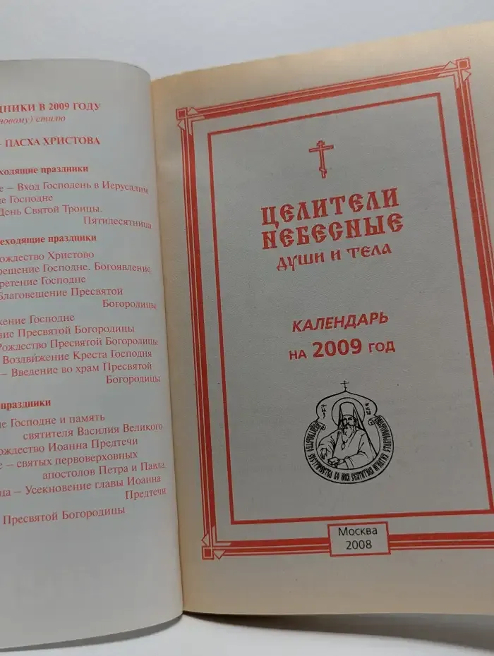 Целители небесные. Православный календарь на 2009 год