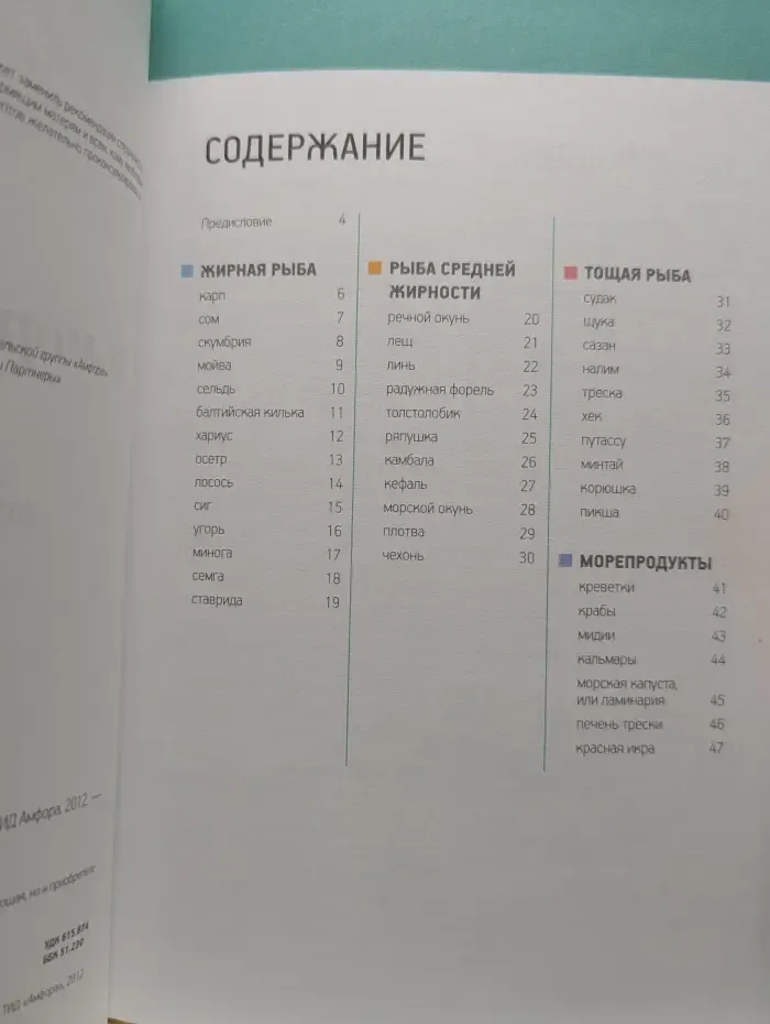 Рыба и морепродукты. Источники йода и фосфора