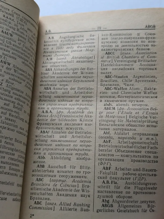 Словарь немецких сокращений