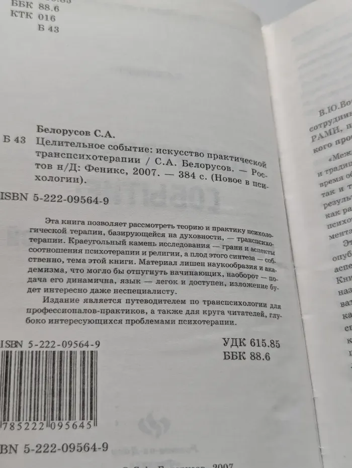 Целительное событие: искусство практической транспсихотерапии