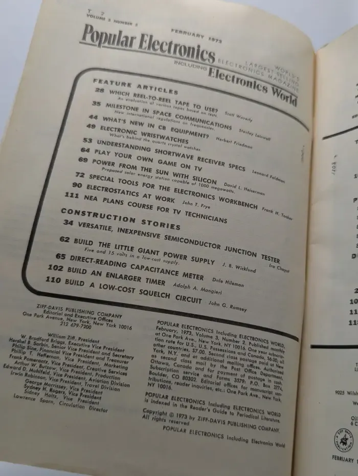 Popular Electronics. Выпуск № 2/1973