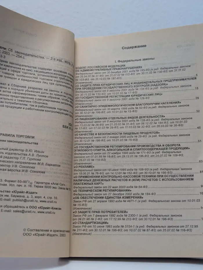 Правила торговли. Сборник законодательства
