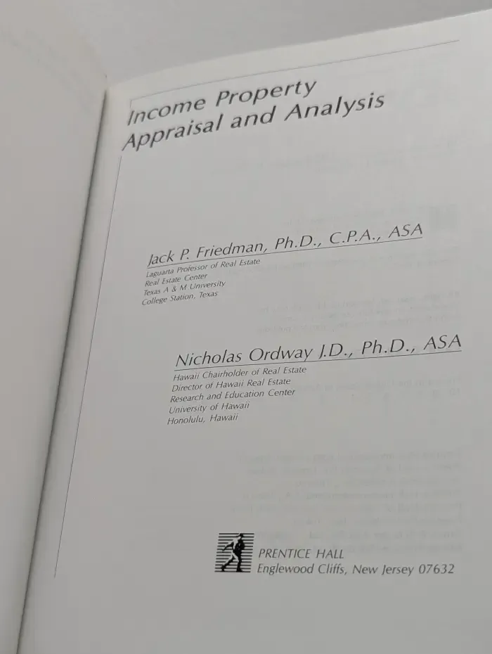Income Property Appraisal and Analysis