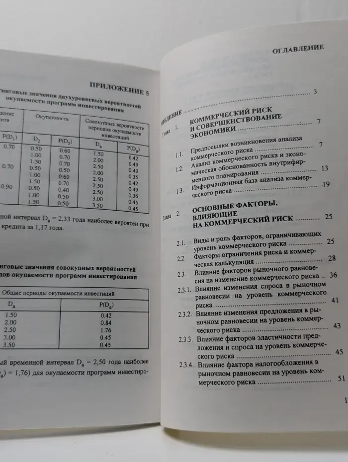 Анализ коммерческого риска