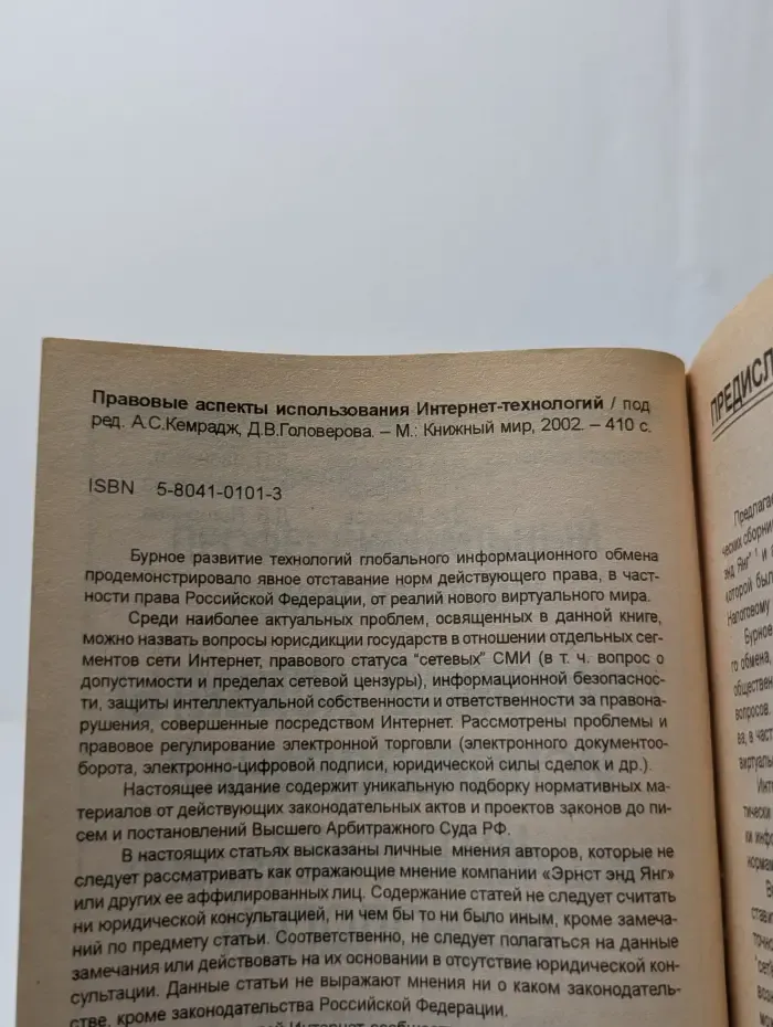 Правовые аспекты использования Интернет-технологий