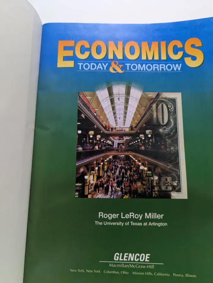 Economics. Today & Tomorrow