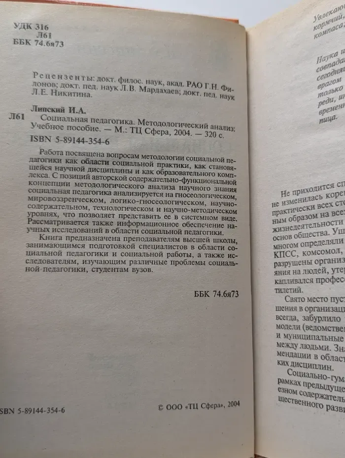 Социальная педагогика. Методологический анализ
