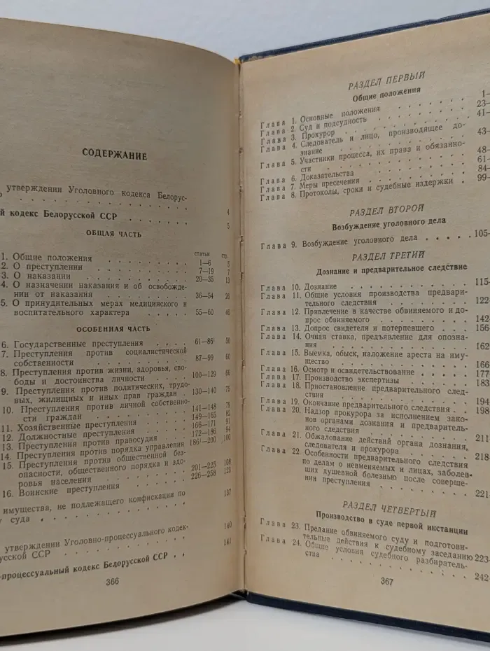 Уголовный кодекс Белорусской ССР. Уголовно-процессуальный кодекс Белорусской ССР