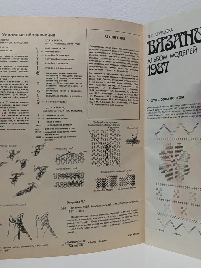 Вязание 1987. Альбом моделей