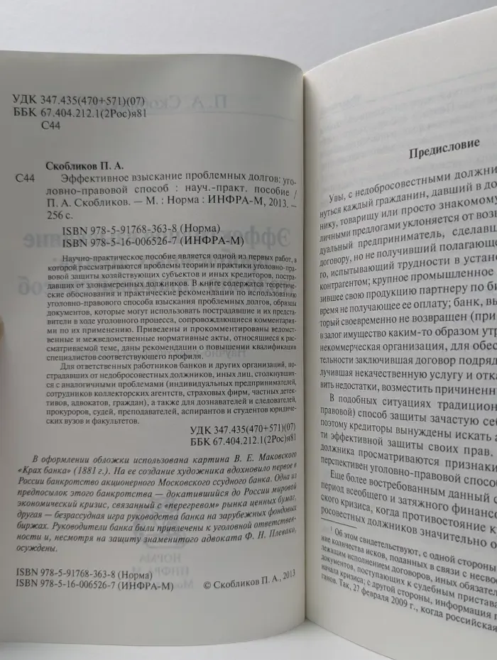 Эффективное взыскание проблемных долгов. Уголовно-правовой способ