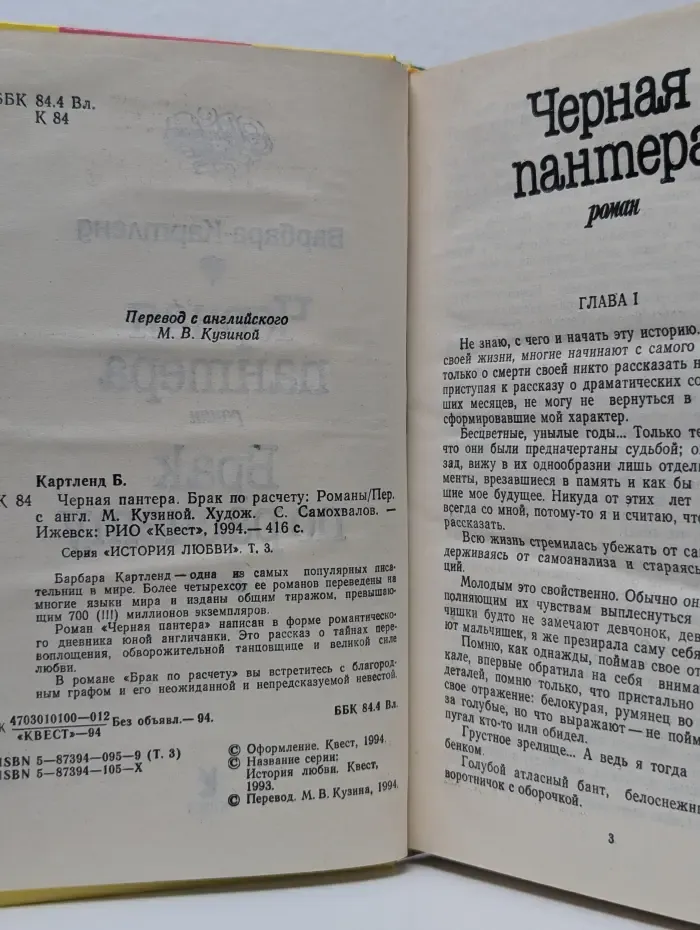 История любви. Черная пантера. Брак по расчету