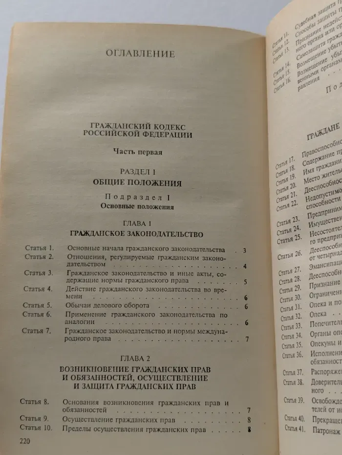 Гражданский кодекс Российской Федерации. Часть 1