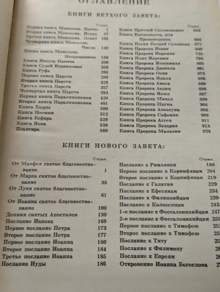 Библия. Книги священного писания Ветхого и Нового Завета