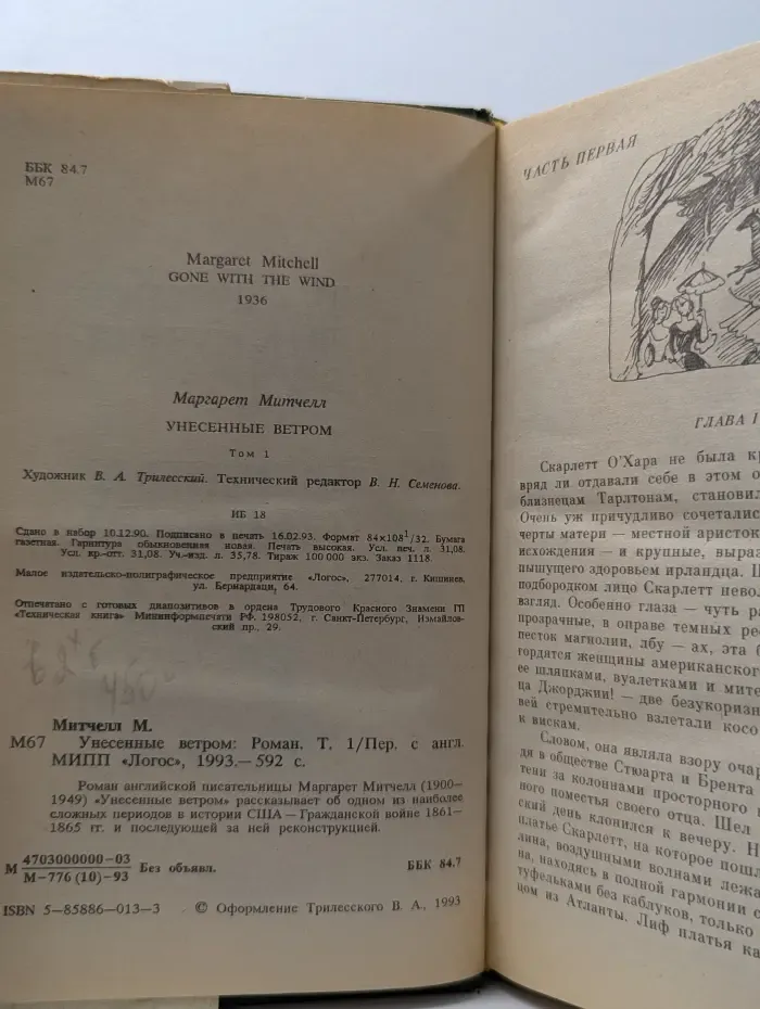 Унесенные ветром. Том 1