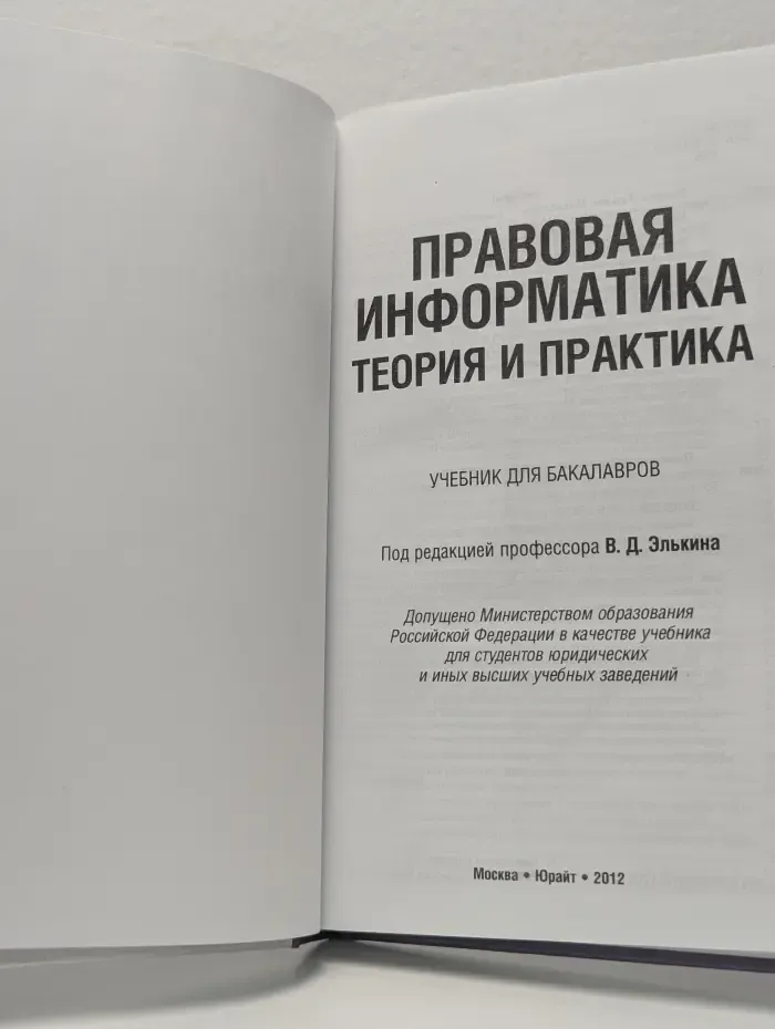 Правовая информатика: теория и практика