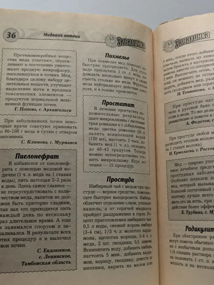 Народная библиотека газеты "Завалинка". Выпуск № 16/2012. Мед от всех невзгод