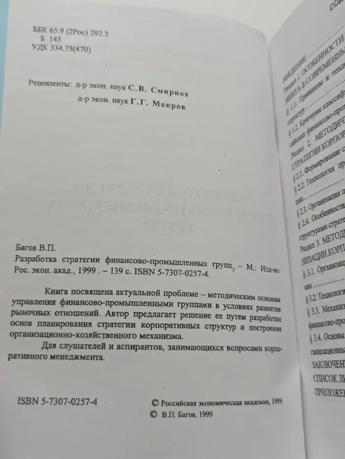 Разработка стратегии финансово-промышленных групп