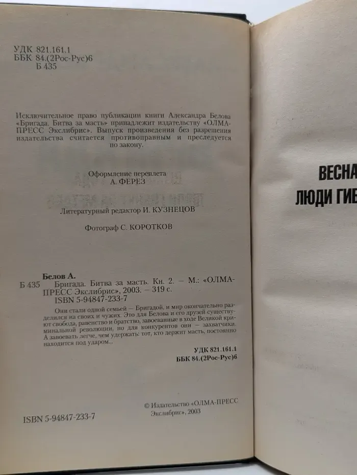 Русская гангстерская сага. Бригада. Битва за масть. Книга 2