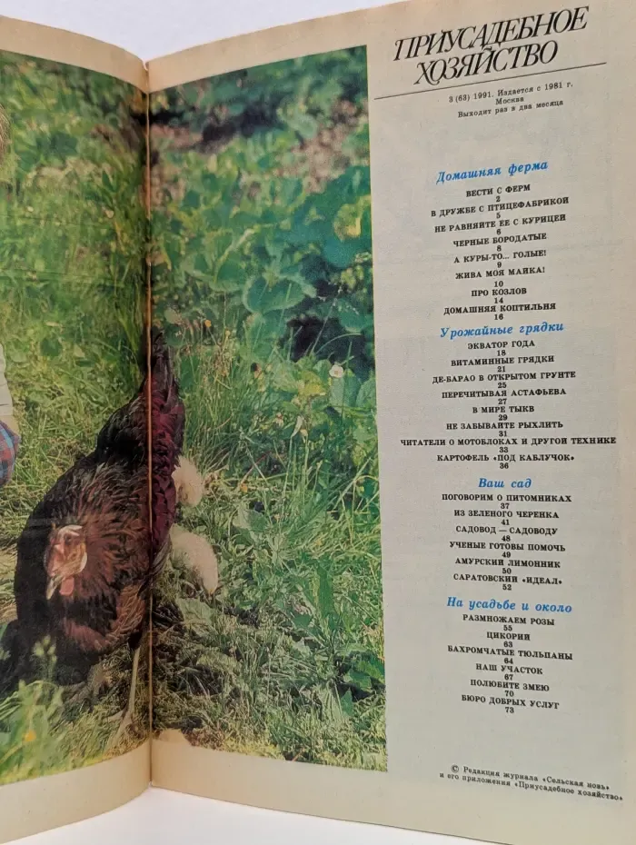 Приусадебное хозяйство. Выпуск № 3/1991