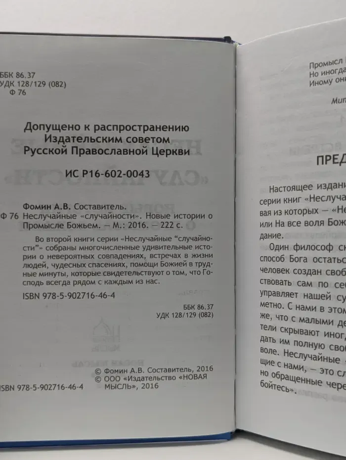 Неслучайные "случайности". Новые истории о Промысле Божьем