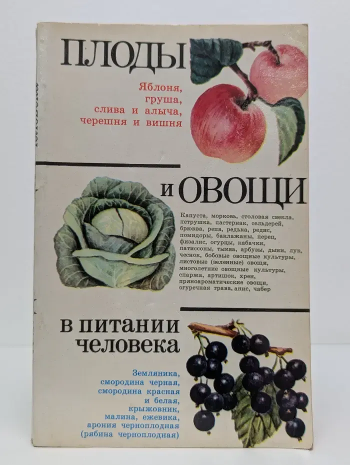 Плоды и овощи в питании человека