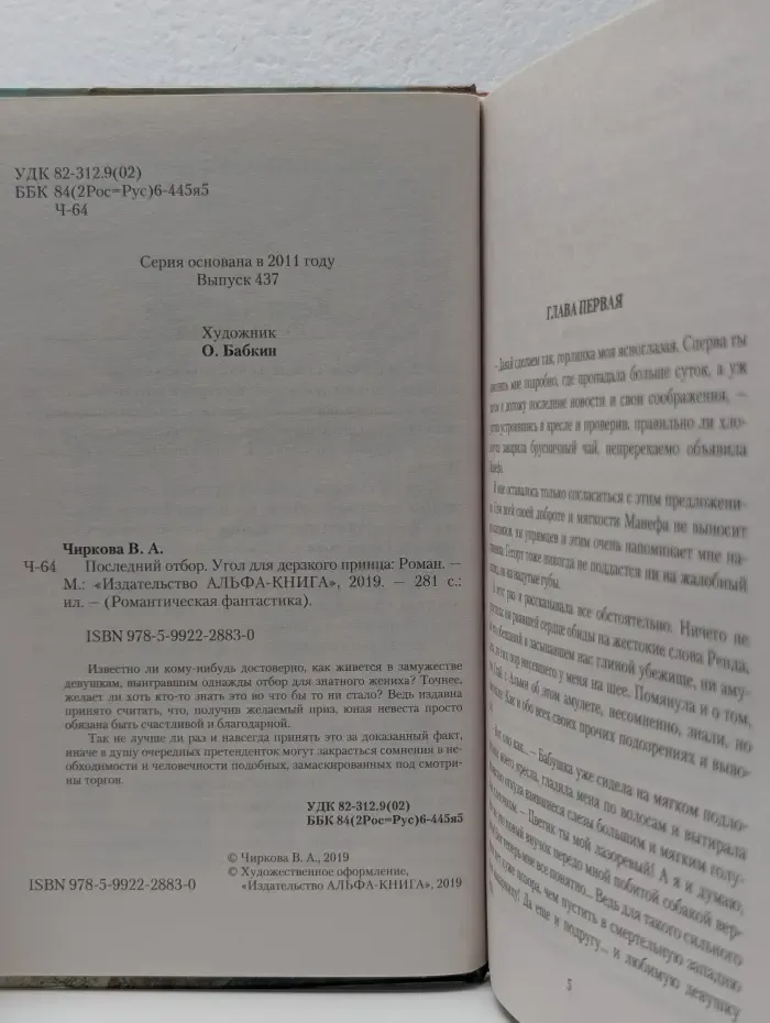Романтическая фантастика. Последний отбор. Угол для дерзкого принца