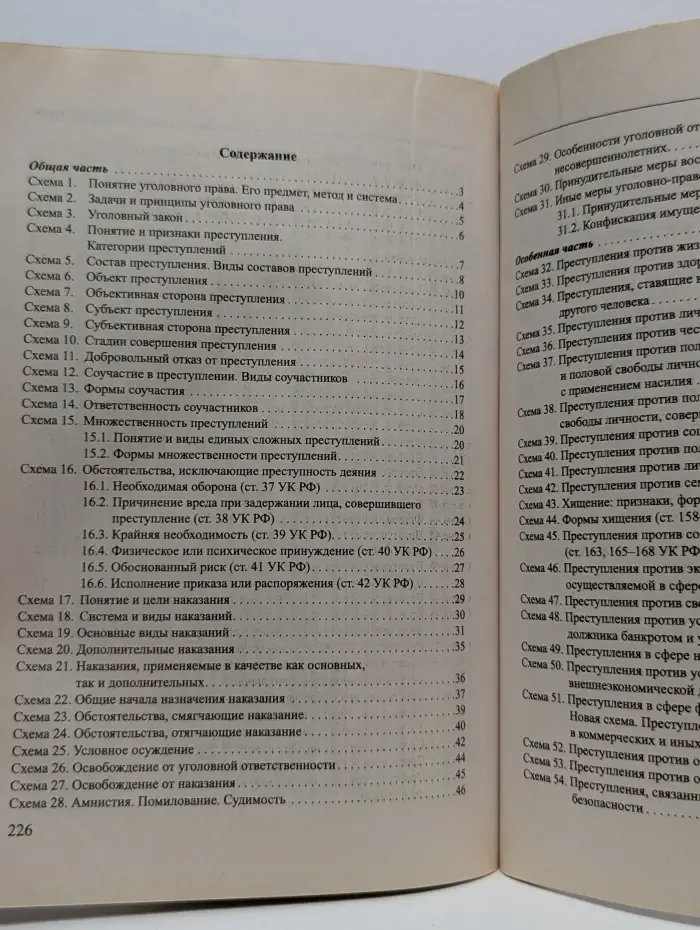 Уголовное право России в схемах и определениях