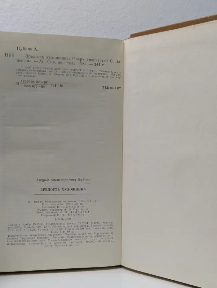 Зрелость художника