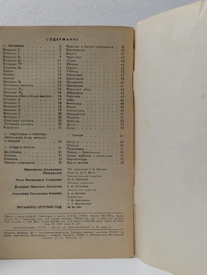 Витамины круглый год