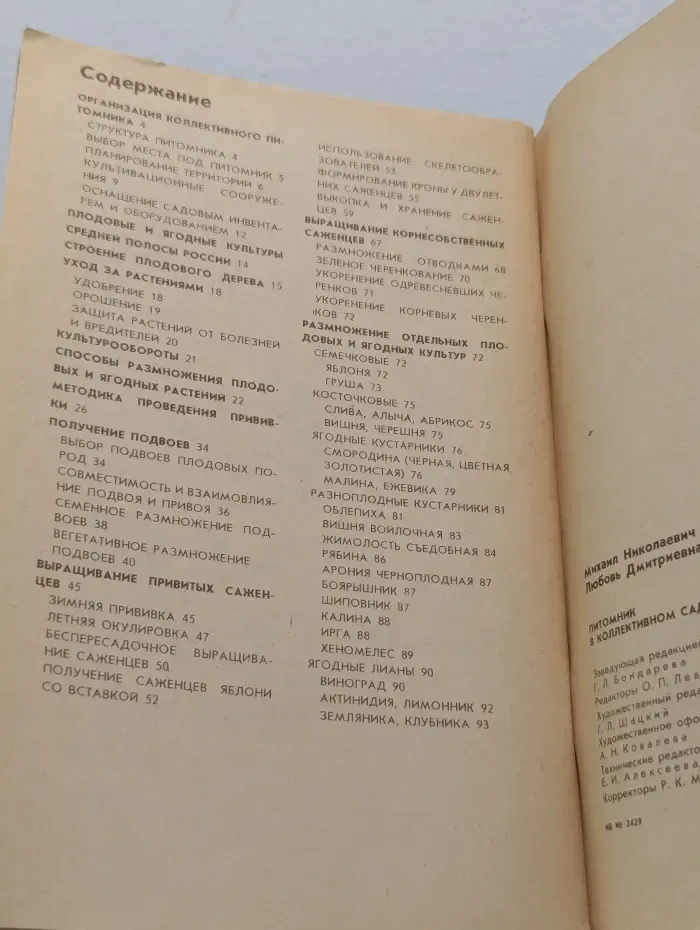 Питомник в коллективном саду