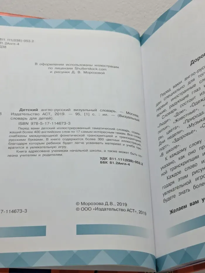 Визуальный словарь для детей. Детский англо-русский визуальный словарь