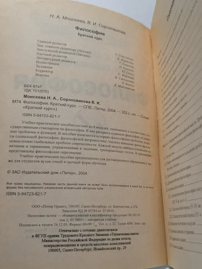 Философия. Краткий курс