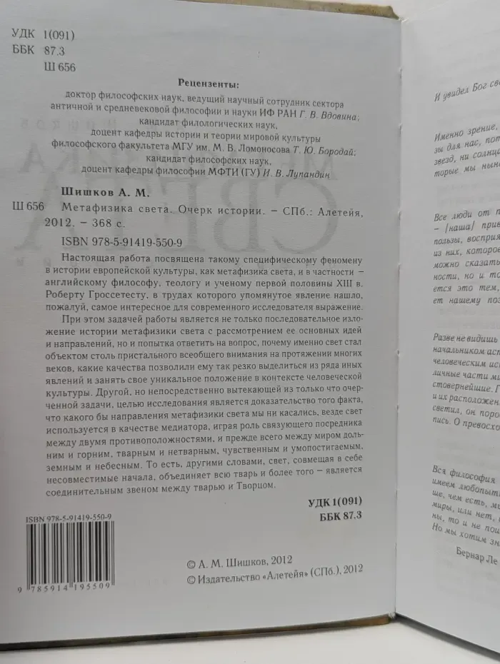 Метафизика света. Очерк истории